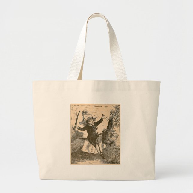 Playing Pony Games Large Tote Bag (Front)