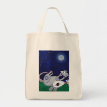 Playing possum tote bag