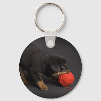 Playing Puppy 1 Keychain
