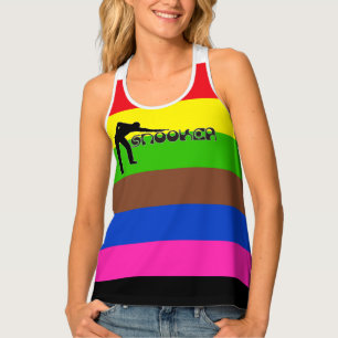 PLAYING SNOOKER modern font & colored stripes Tank Top