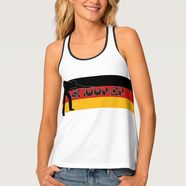 PLAYING SNOOKER modern font & german flag Tank Top (Front)