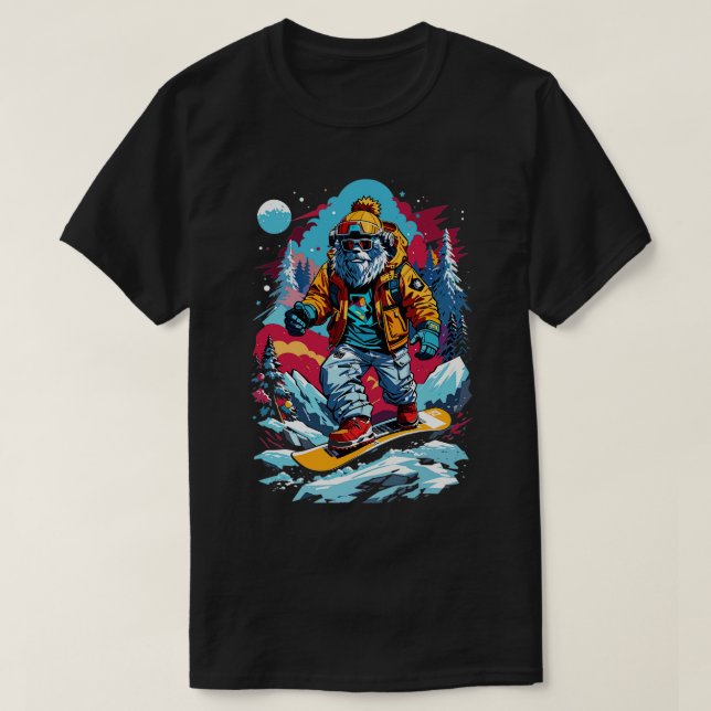 Playing Snowboard T-Shirt (Design Front)