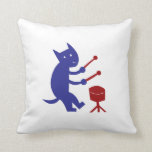 Playing The Drums Throw Pillow