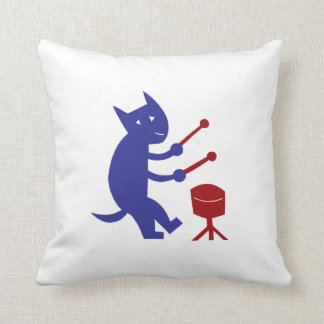 Playing The Drums Throw Pillow
