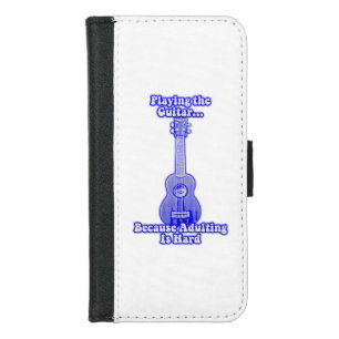 Playing the guitar because adulting is hard. iPhone 8/7 wallet case