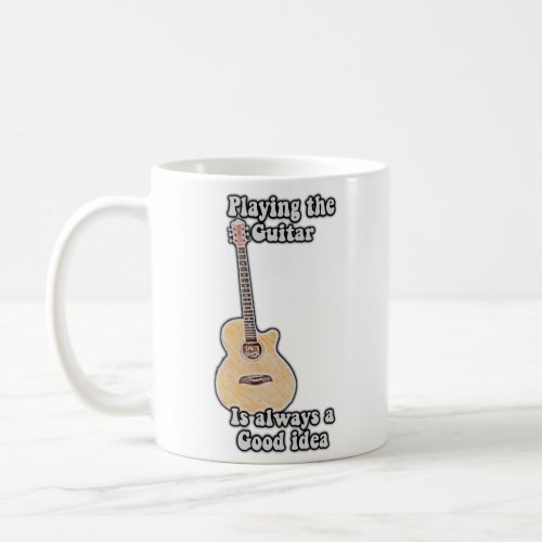 Playing the guitar is always a good idea vintage coffee mug