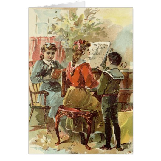 Playing the Piano Card