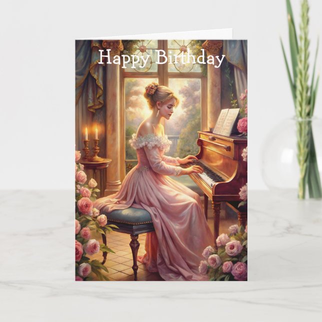 Playing The Piano Card (Front)