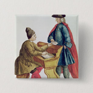 Playing the Venetian Lottery Pinback Button