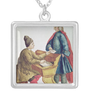 Playing the Venetian Lottery Silver Plated Necklace