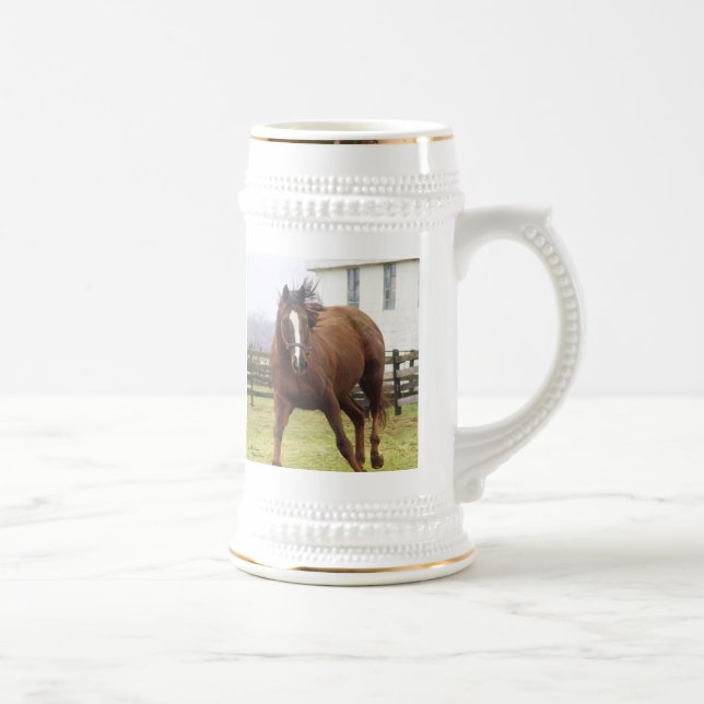 Playing thoroughbred horse Mug (Right)
