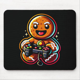 Playing Video Game Controller Gamer Christmas Mouse Pad