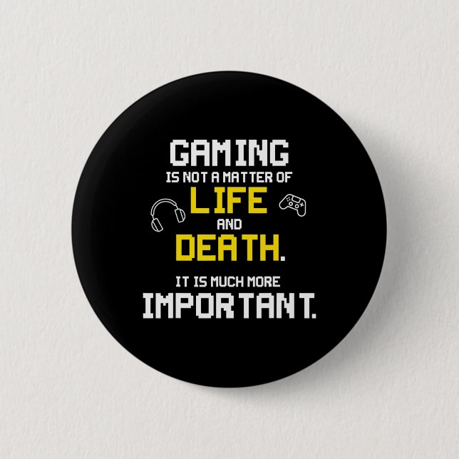 Playing Video Games Fun PC Console Gamer Geek  Button (Front)