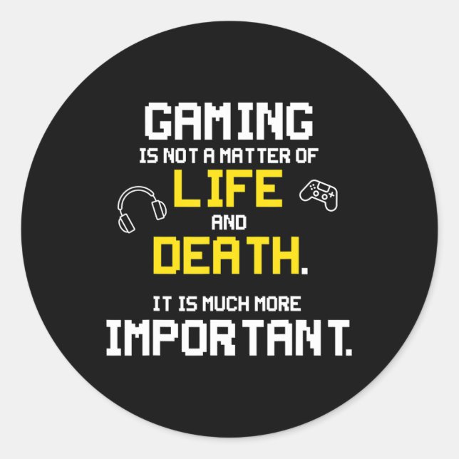 Playing Video Games Fun PC Console Gamer Geek  Classic Round Sticker (Front)