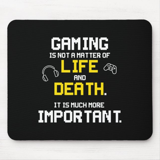 Playing Video Games Fun PC Console Gamer Geek  Mouse Pad (Front)