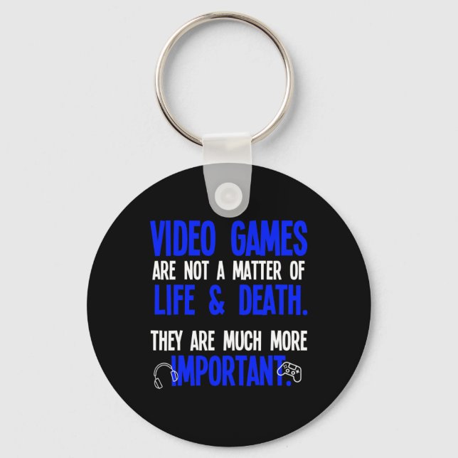 Playing Video Games Funny Pc Console Gamer Geek  Keychain (Front)