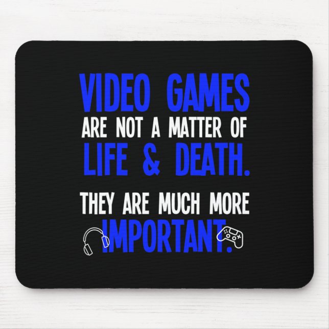 Playing Video Games Funny Pc Console Gamer Geek  Mouse Pad (Front)