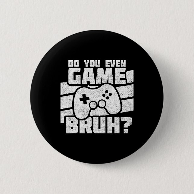 Playing Video Games - Pc Console Gaming - Funny Vi Button (Front)