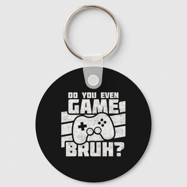 Playing Video Games - Pc Console Gaming - Funny Vi Keychain (Front)