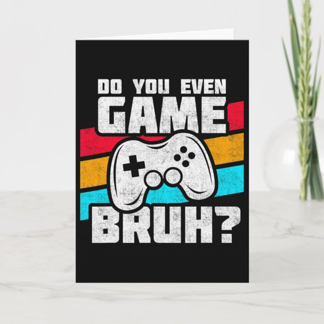 Playing Video Games - Video Gamer Meme - Funny Vid Card (Front)