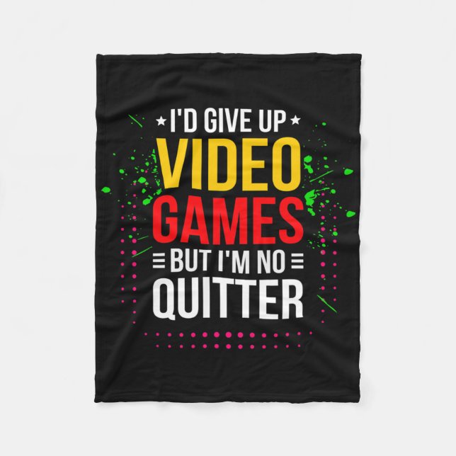 Playing Video Games - Video Gamer Meme - Funny Vid Fleece Blanket (Front)