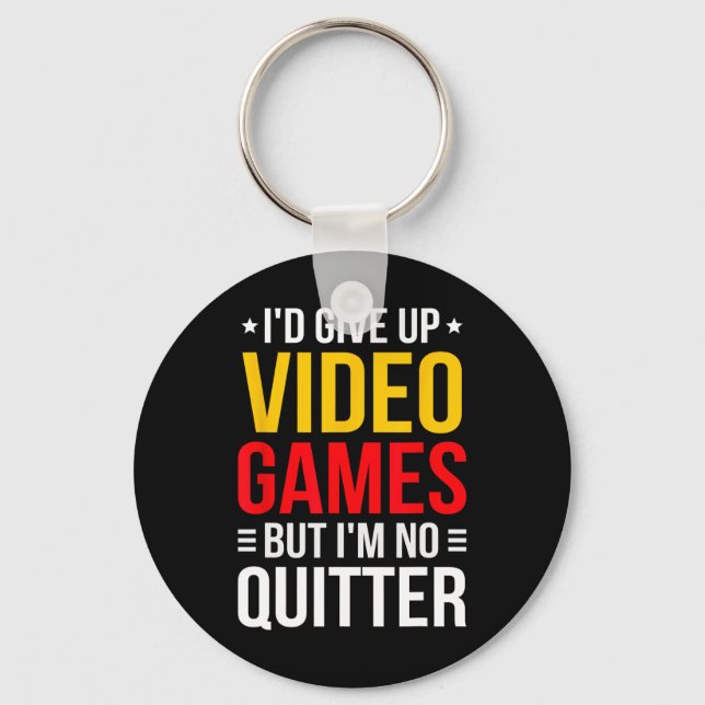 Playing Video Games - Video Gamer Meme - Funny Vid Keychain (Front)