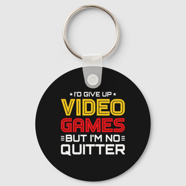 Playing Video Games - Video Gamer Meme - Funny Vid Keychain (Front)