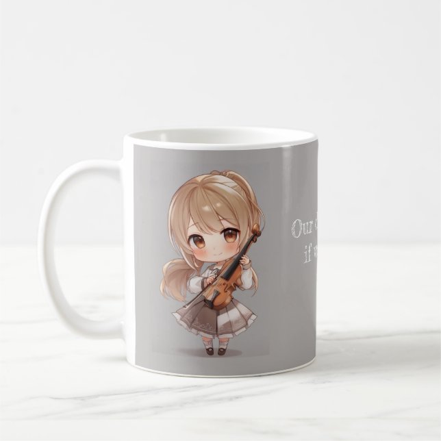 Playing Violin in action Coffee Mug (Left)