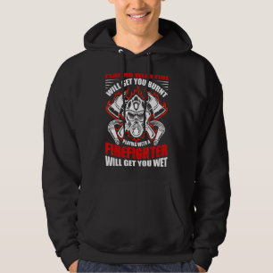 Playing With Firefighter Patriotic Usa Firefighter Hoodie
