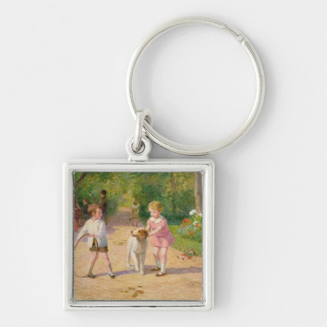 Playing with the hoop keychain (Front)