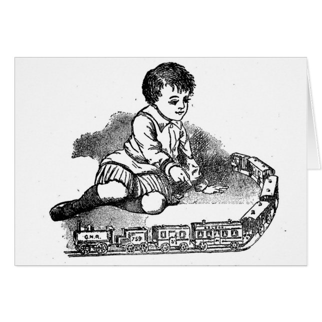 Playing With The Train Cards (Front Horizontal)