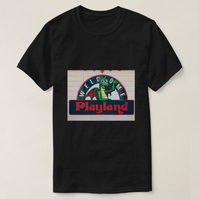 Playland Amusement Park Stickers T-Shirt (Design Front)