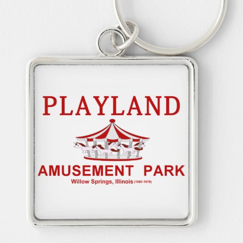 Playland Amusement Park Willow Springs Illinois Keychain