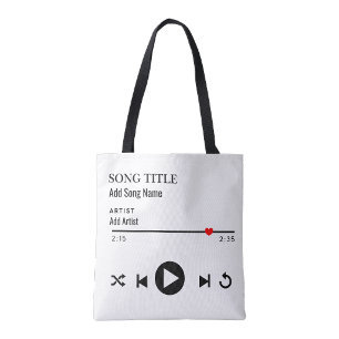 Playlist Favorite Song shopping Book Tote Bag
