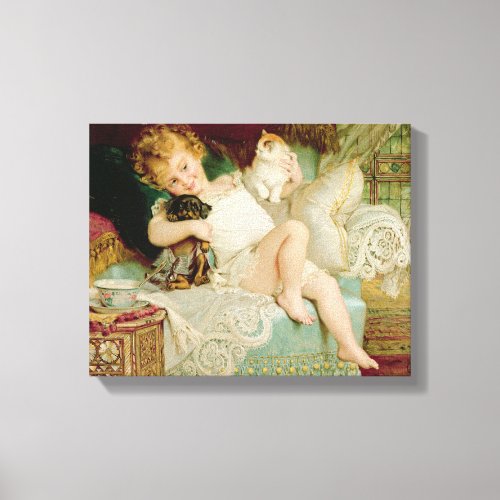 Playmates from the Pears Annual 1903 Canvas Print