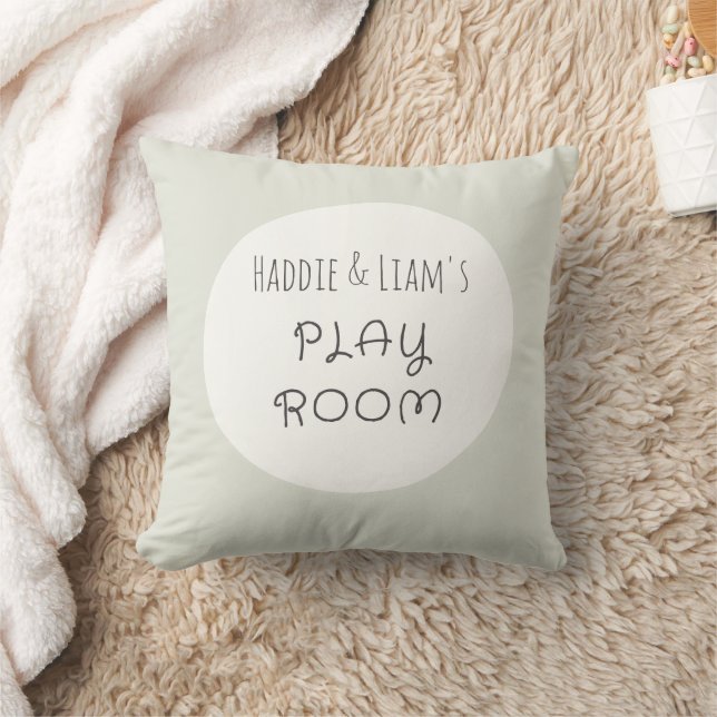 playroom custom names. personalized Throw Pillows (Blanket)