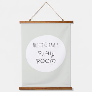 playroom custom names Wood Topped Tapestry
