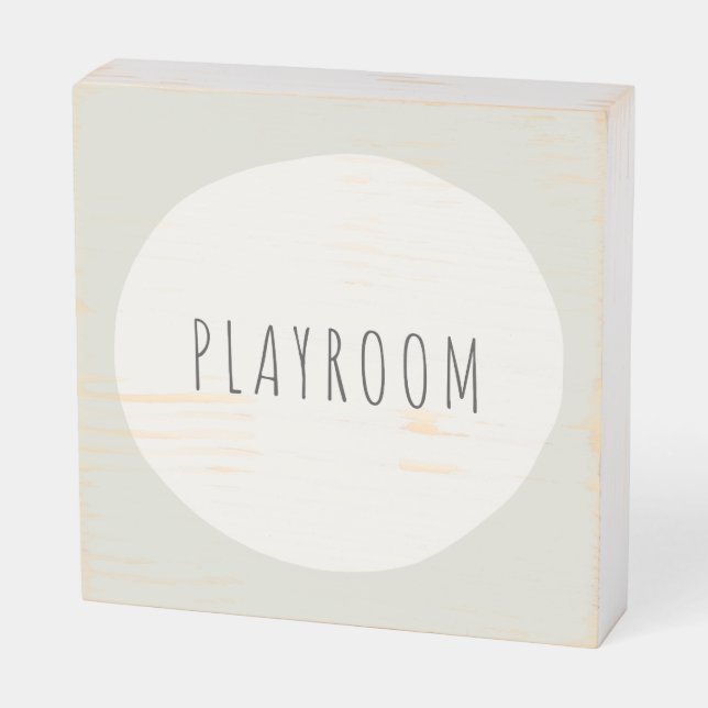 playroom sign Wood Box Sign (Angled Horizontal)