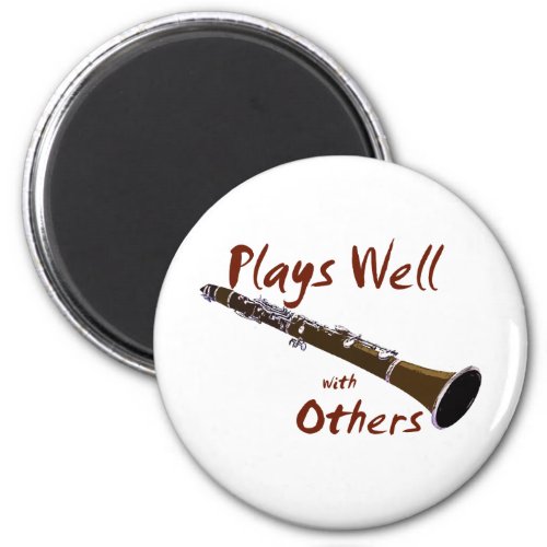 Plays Well with Others Clarinet Magnet