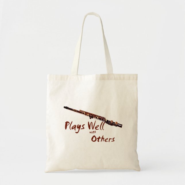 Plays Well with Others / Flute Tote Bag (Front)