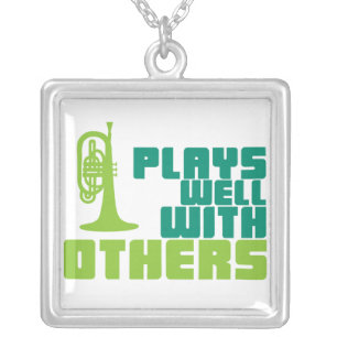 Plays Well with Others - Mellophone Silver Plated Necklace