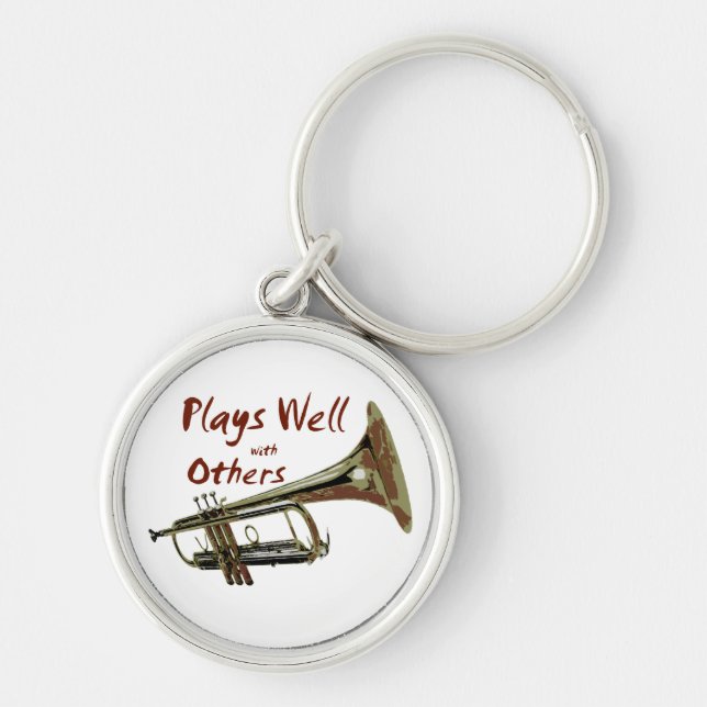 Plays Well with Others/ Trumpet Keychain (Front)