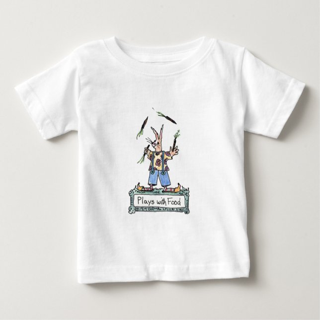 Plays With Food Baby T-Shirt (Front)