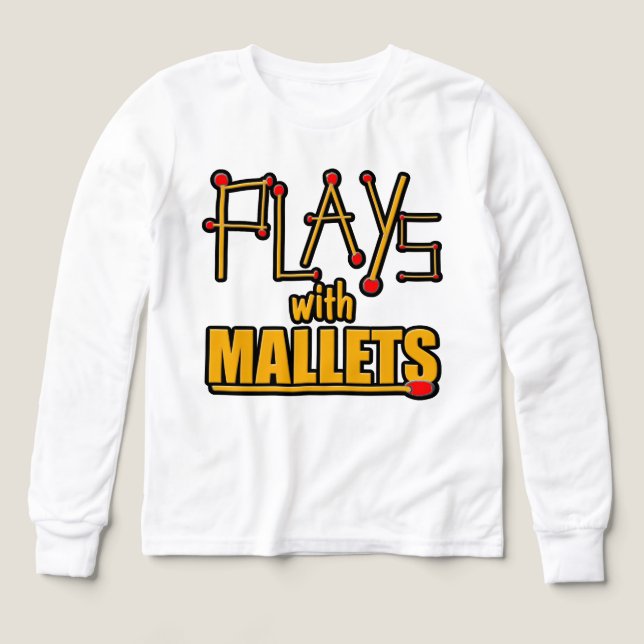 Plays with Mallets Tri-Blend Shirts (Design Front)