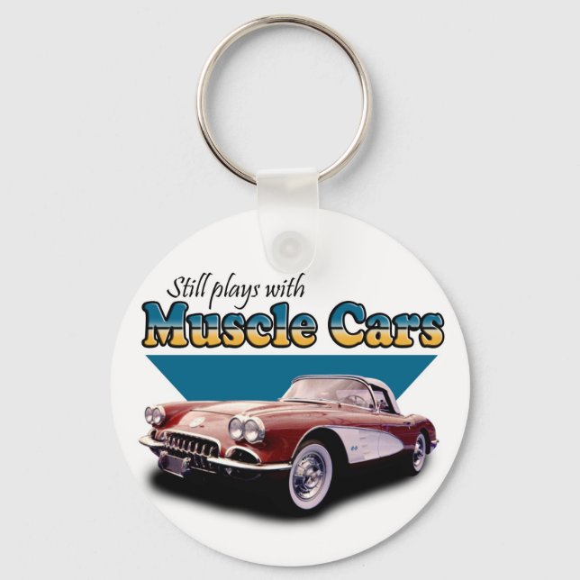 Plays with Muscle Cars Keychain (Front)