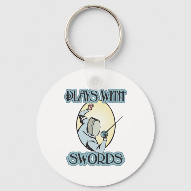 Plays with Swords Keychain (Front)