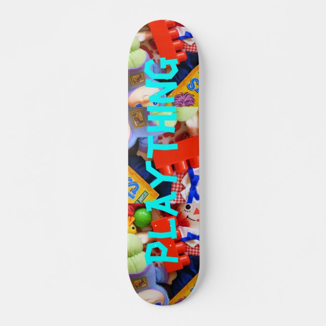 Plaything Toy Pattern Kids Mini Skateboard (Front)