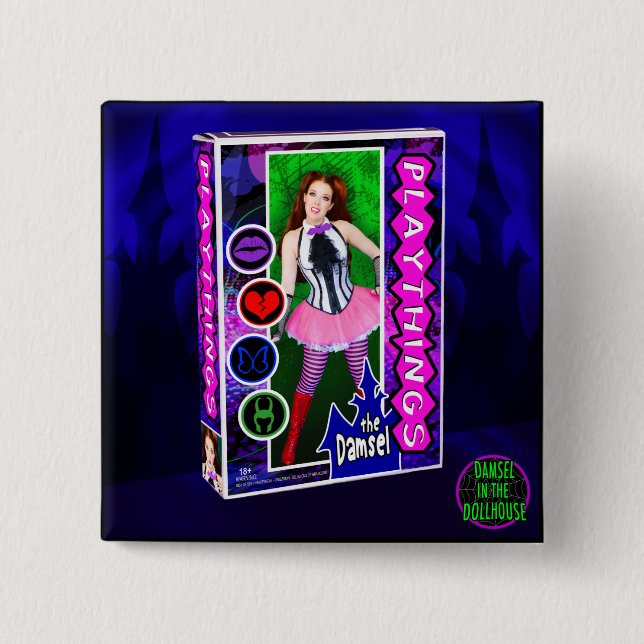 Playthings Album Cover 2 Inch Square Button (Front)
