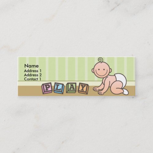 Playtime Baby Skinny Profile Cards Business Cards