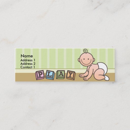 Customizable Playtime Baby Skinny Profile Cards Business Cards
